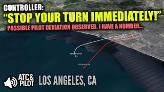 Near Mid-Air Collision at LAX Caused by Pilot Error Averted!