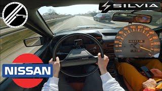 Nissan Silvia S12 Coupe | 145 PS | Top Speed Drive German Autobahn No Speed Limit POV