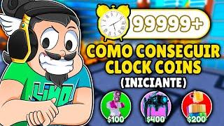 A MELHOR MANEIRA DE COSNEGUIR CLOCK COINS SENDO INICIANTE!!  (TOILET TOWER DEFENSE) - ROBLOX