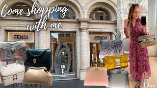 LUXURY SHOPPING VLOG in Rome - Bvlgari, Fendi & Dior | Rome vlog | Lesley Adina