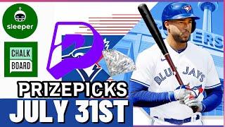 MLB PRIZEPICKS | CHALKBOARD | SLEEPER | PROP PICKS | WEDNESDAY | 7/31/2024 | MLB BETTING | BET PROPS