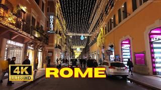 Rome, Italy  - Rome Christmas Lights 2024 - Christmas Walk 4K - Rome 4K - A Walk in Rome