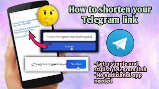 How to shorten Telegram link