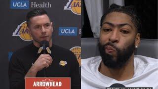 Postgame Interview | Anthony Davis and JJ Redick on Pistons beat Lakers 117-114; LeBron 32-Pts