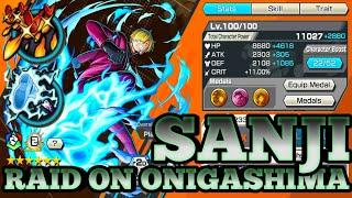 SANJI RAID ON ONIGASHIMA GAMEPLAY | ONE PIECE BOUNTY RUSH | OPBR