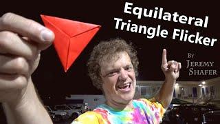 Equilateral Triangle Flicker Frisbee AND Boomerang! Easy Origami!