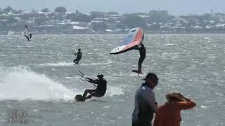 Wellington Point Qld Wingfoiling Windfoiling Kite and Windsurfing 20 to 25kts wind