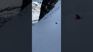 Skiing with my son on the Paradiso black slope, Tonale #skiing #ski