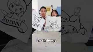 Sanrio Tote Bag Art Challenge! Who Will Win?! #shorts #artchallenges