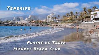  Tenerife Beach. Monkey Beach Club. Playas de Troya. Spain. 4K