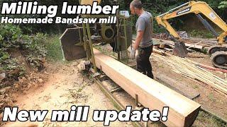 Milling lumber homemade Bandsaw Mill