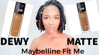 Maybelline Fit Me Dewy vs Maybelline Fit Me Matte | Sacha Bloom