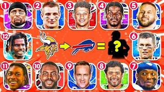 GUESS THE PLAYER BY Transfer CLUB  Joe Burrow, Stefon Diggs, Jalen Hurts | NFL Quiz