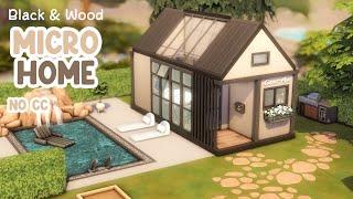 Black & Wood Micro Home  Sims 4 Speed Build