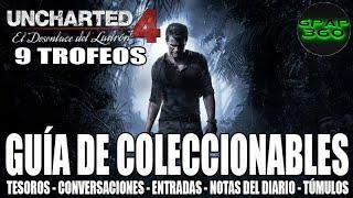 Uncharted 4 | Localización de los Tesoros, Conversaciones, Entradas, Notas del diario y Túmulos