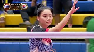 สาวเกาหลีงานดี เล่นตะกร้อเก่งมาก #คิงส์คัพ Takraw King's Cup 2022 Women's Team: Thailand VS Korea 