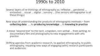 What is Sensory Ethnography by Sarah Pink