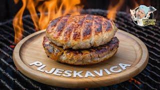 Gefüllte Pljeskavica vom Grill | Authentisches Pljeskavica Rezept vom Balkan