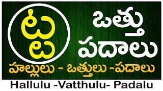 Ta Vattu Padalu | How to write Ta vattu | ట వత్తు పదాలు | Hallulu vatthulu padalu in telugu