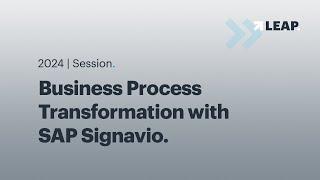 Business Process Transformation with SAP Signavio.