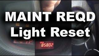 MAINT REQD Light Reset Scion XD  2009.