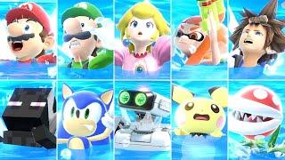 Super Smash Bros. Ultimate - All Characters Swimming & Drowning Animations (DLC Included)