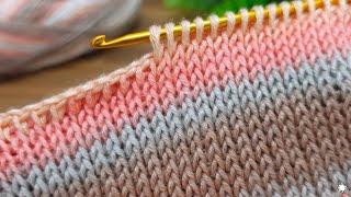 Simple Tunisian Crochet Stitch  Looks exactly like knitting 