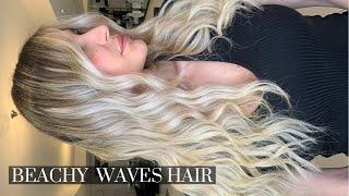 How to wear  LADYLUX Clip in Hair Extensions | GHD Curve BEACHY Waves | STEPH BARRON