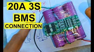 Lithium Battery Protection Board 18650 3S BMS Connection - 12V 20A 3S BMS Connection