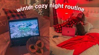 cozy winter holiday/ christmas night routine 2020! my winter night routine