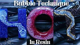 Bubble technique in Resin with Glitters • Resin Pouring • resin for beginners • epoxy resin crafts