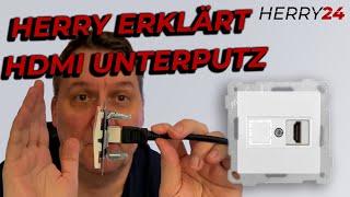 Herry24 erklärt: 1 fach HDMI Steckdose für Unterputz Wandeinbau (Mutlusan Candela Serie)