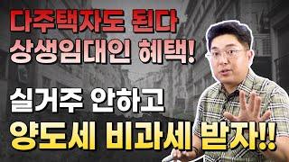 다주택자도 가능한 상생임대인 혜택! 실거주 안하고 양도세 비과세 받자! [정책 해설 강의 / 정창래 부동산 전문가]