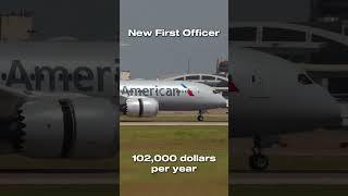 How much money pilots make (American Airlines) #plane #edit #americanairlines #planes