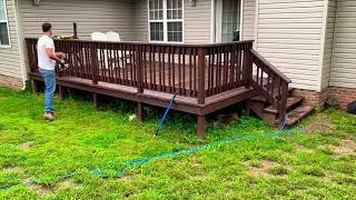 Deck removal and concrete patio Time lapse