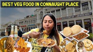 Best Veg Street Food in Connaught Place | Chole Bhature,Rajma Chawal & more | Delhi Food Series Ep-1