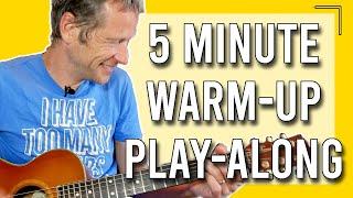 Guaranteed Results! 5 Minute Guitar Warm-Up Exercise | Play-Along