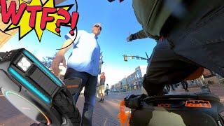 INMOTION V12: Guy Gets VERY MAD...MAD  STOKED on ELECTRIC UNICYCLES! Ex Motorcycle Mechanic Reacts!