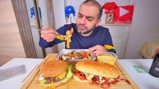 Kumru Sandwich, Tantuni Loaded Fries & a Double Cheeseburger سندويشة كومرو وبطاطا تانتوني وبرجر مدخن