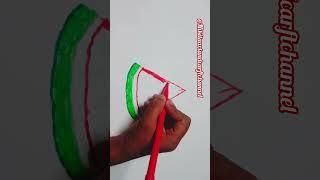 Easy Drawing Watermelon piece  For Kids| Art Ideas |#shorts #youtubeshorts #art  #tending