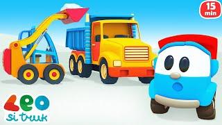 Petualangan musim dingin Leo si Truk | Kartun bayi dengan mobil mainan untuk anak