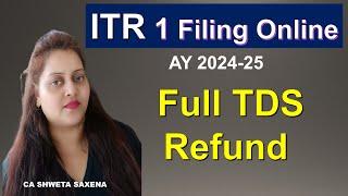 ITR filing online 2024-25| Income tax return filing online 2024-25| itr1| itr e filing fy 23-24|