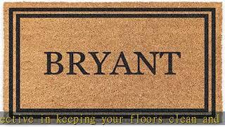 COCO MATS 'N MORE Coir Personalized Door Mat, Made in USA (22” x 36” Black) Welcome Mats with Vinyl