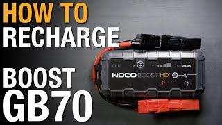 How to recharge your NOCO Boost GB70