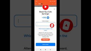 Cats yt code. Boost your cats earning yt code. টেলিগ্রাম বট #cats #shorts