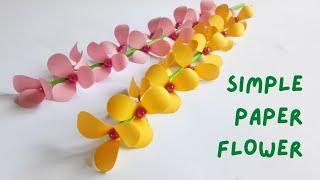 How To Make Simple Paper Flower at Home || Paper Flower Ideas Easy