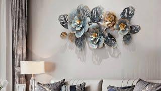 Golden Gradient Metal Flower Wall Art Decor - YF Decor