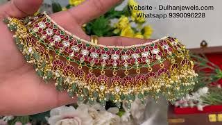 Bridal jewellery collections in jadau kundan & Victorian Finish .