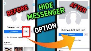 How to hide message option on facebook||hide messenger option||BY MISS TRICKER