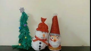 CHRISTMAS SANTA CLAUS & SNOWMAN |#bestfriends  | CRAFT ZONE | #merrychristmas #craft